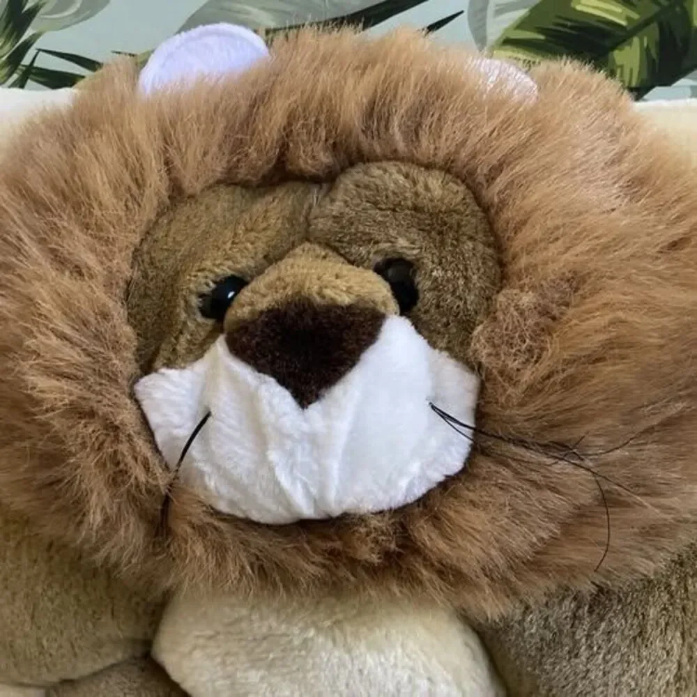 Vintage Stuffed Animal LION Plush Pillow 1998 TWIE Angel Toys Nursery Baby Set